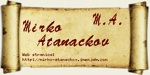 Mirko Atanackov vizit kartica